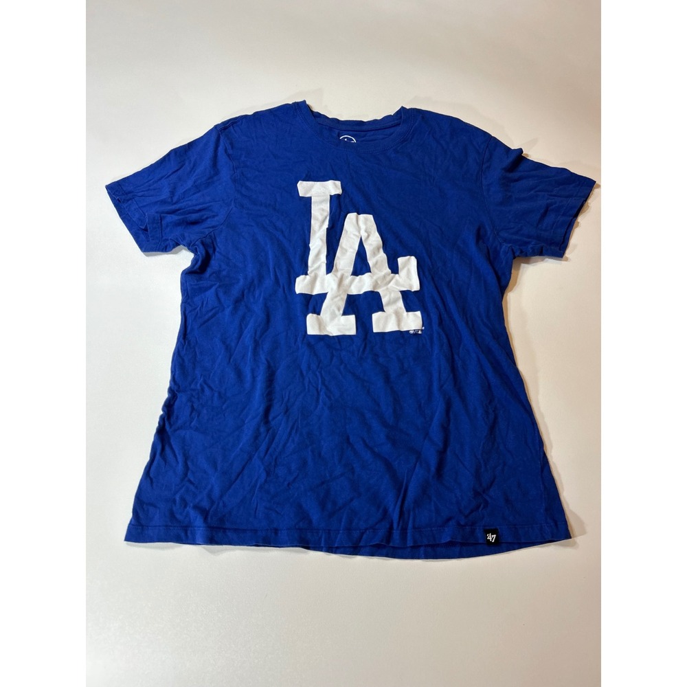 '47 Brand T-Shirt Men's Large Blue Los Angeles Dodgers MLB Short Sleeve Tee